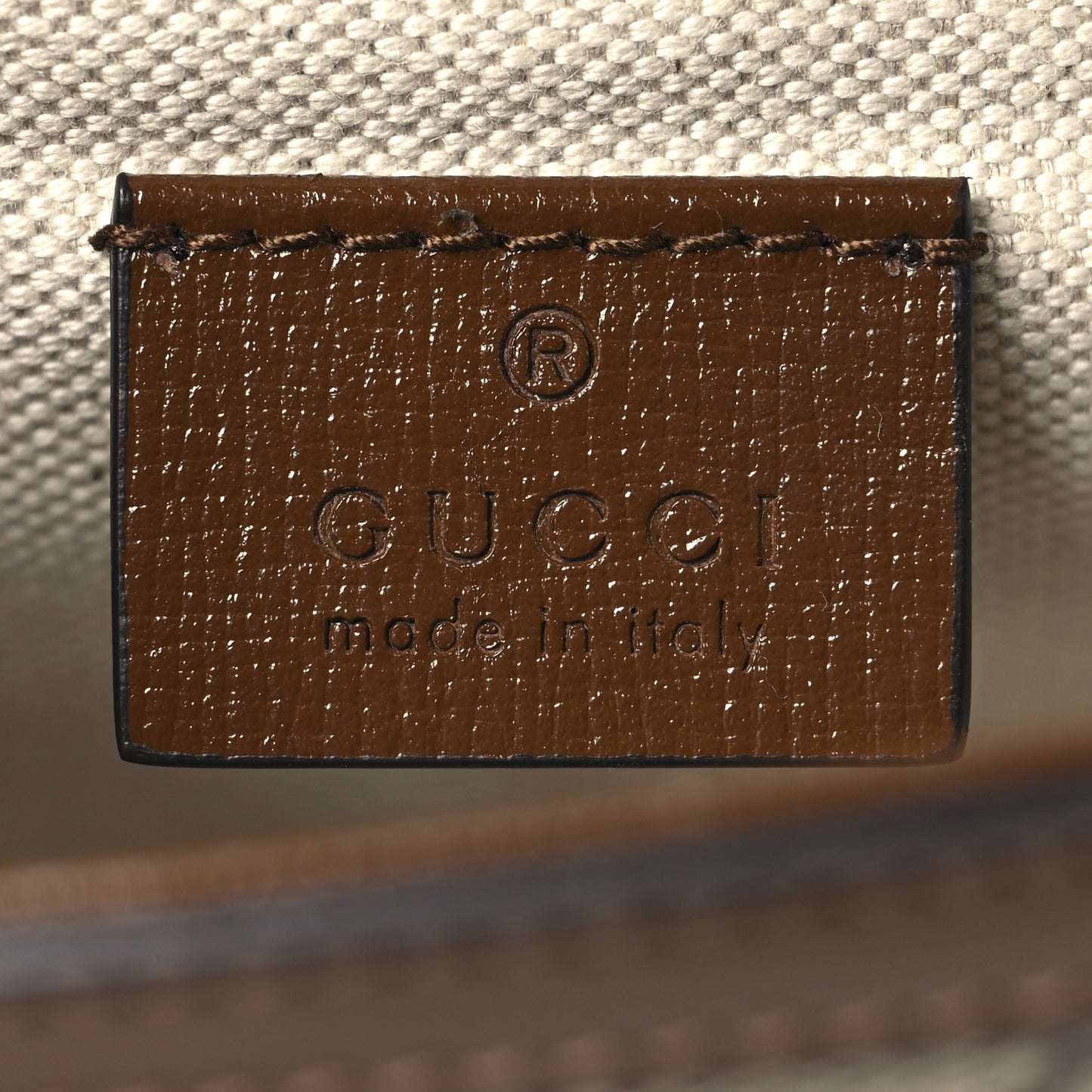GG Supreme Monogram Web Mini Horsebit 1955 Shoulder Bag Beige Brown Sugar