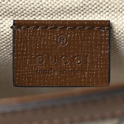 Gucci GG Supreme Monogram Web Mini Horsebit 1955 Shoulder Bag Beige Brown Sugar 6 of 11