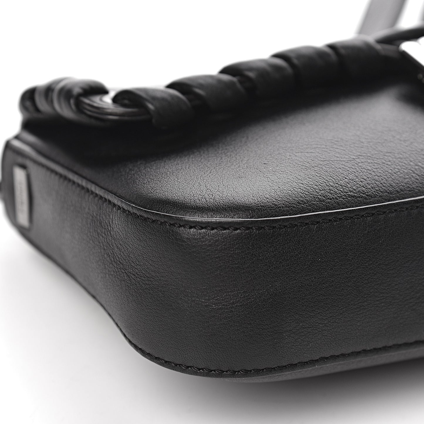 Vitello Dolce Lace Up Baguette Black