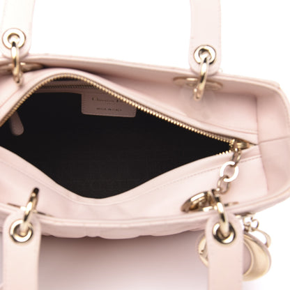 Christian Dior Lambskin Cannage Medium Lady Dior Light Pink 5 of 13