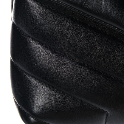 Saint Laurent Calfskin Y Quilted Monogram Toy Loulou Crossbody Bag Black 14 of 18