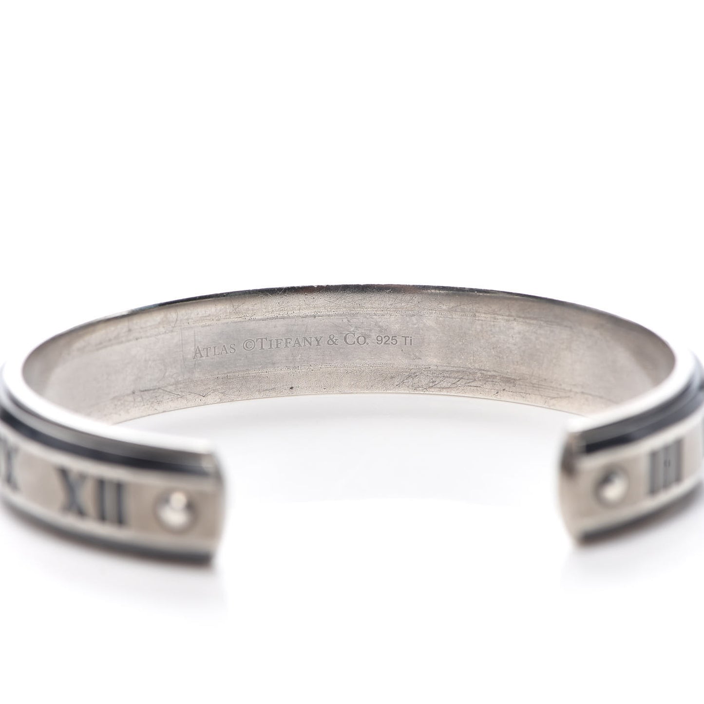 Sterling Silver Titanium Atlas Midnight Cuff Bracelet