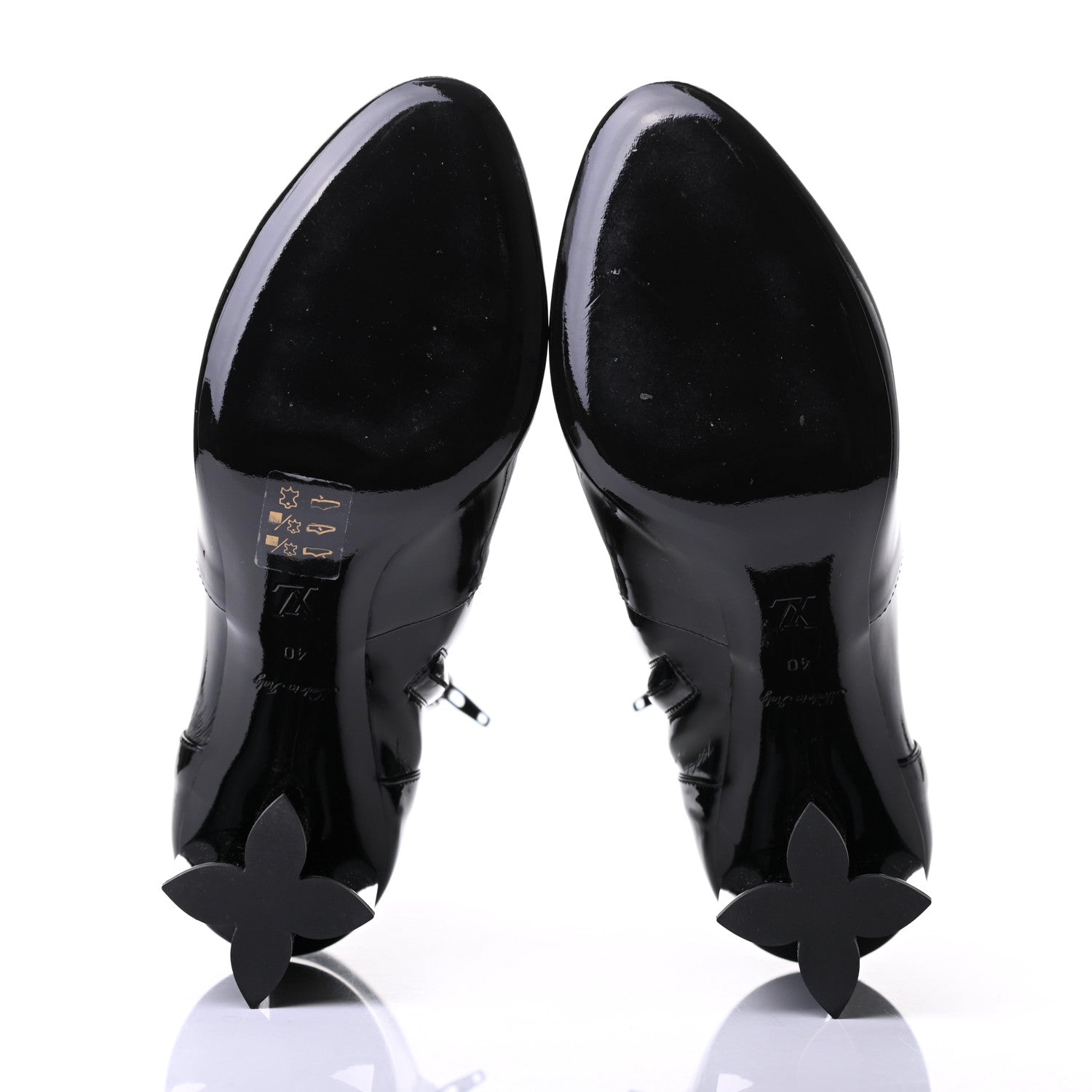 Louis Vuitton Patent Silhouette Ankle Boots 40 Black 5 of 10