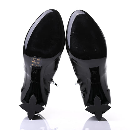 Louis Vuitton Patent Silhouette Ankle Boots 40 Black 5 of 10