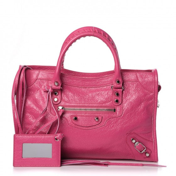 Balenciaga Agneau Classic Silver Hardware S City Rose Flamingo 1 of 8
