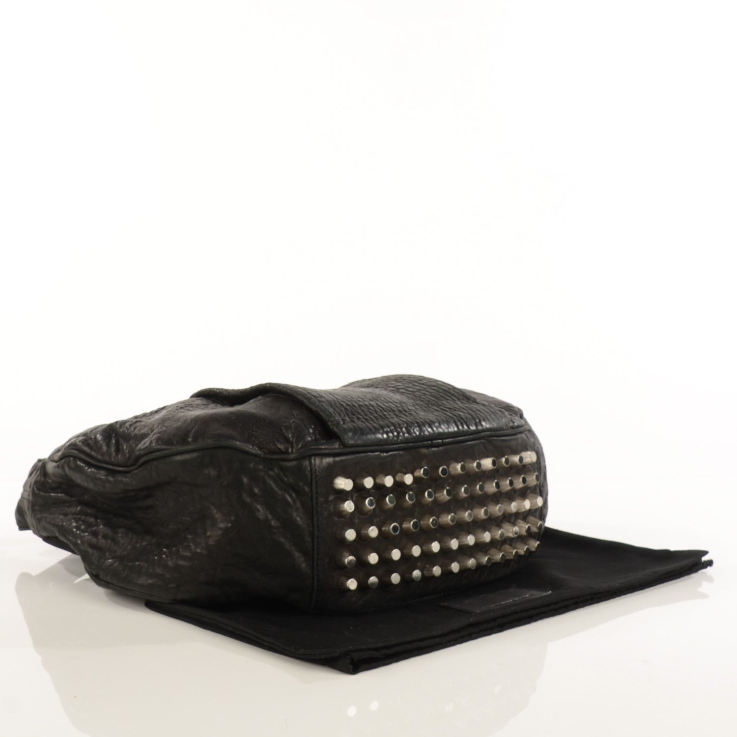 Alexander Wang Pebbled Lambskin Morgan Hobo Black Silver Hardware 4 of 8