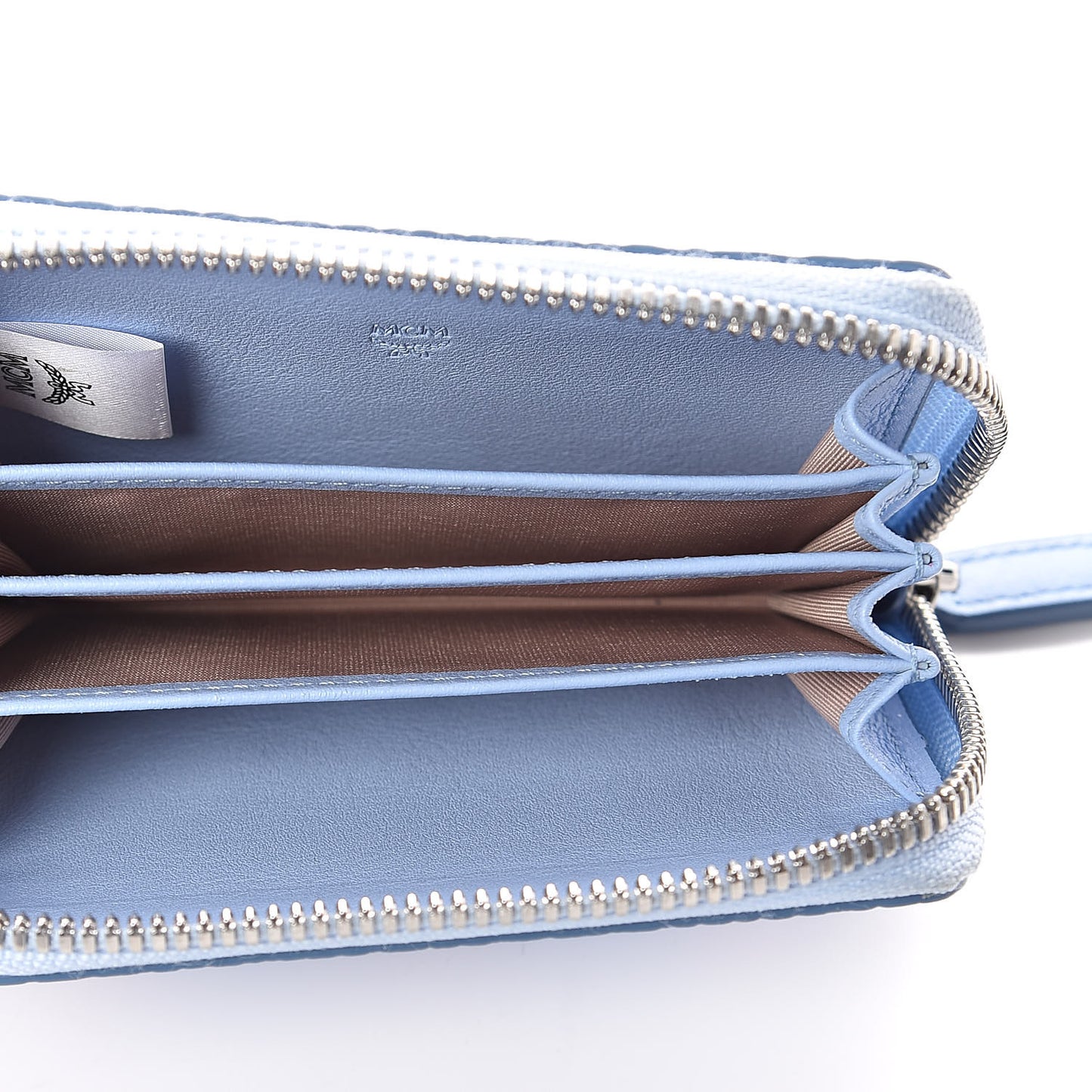Visetos Mini Zip Around Wallet Light Blue Red