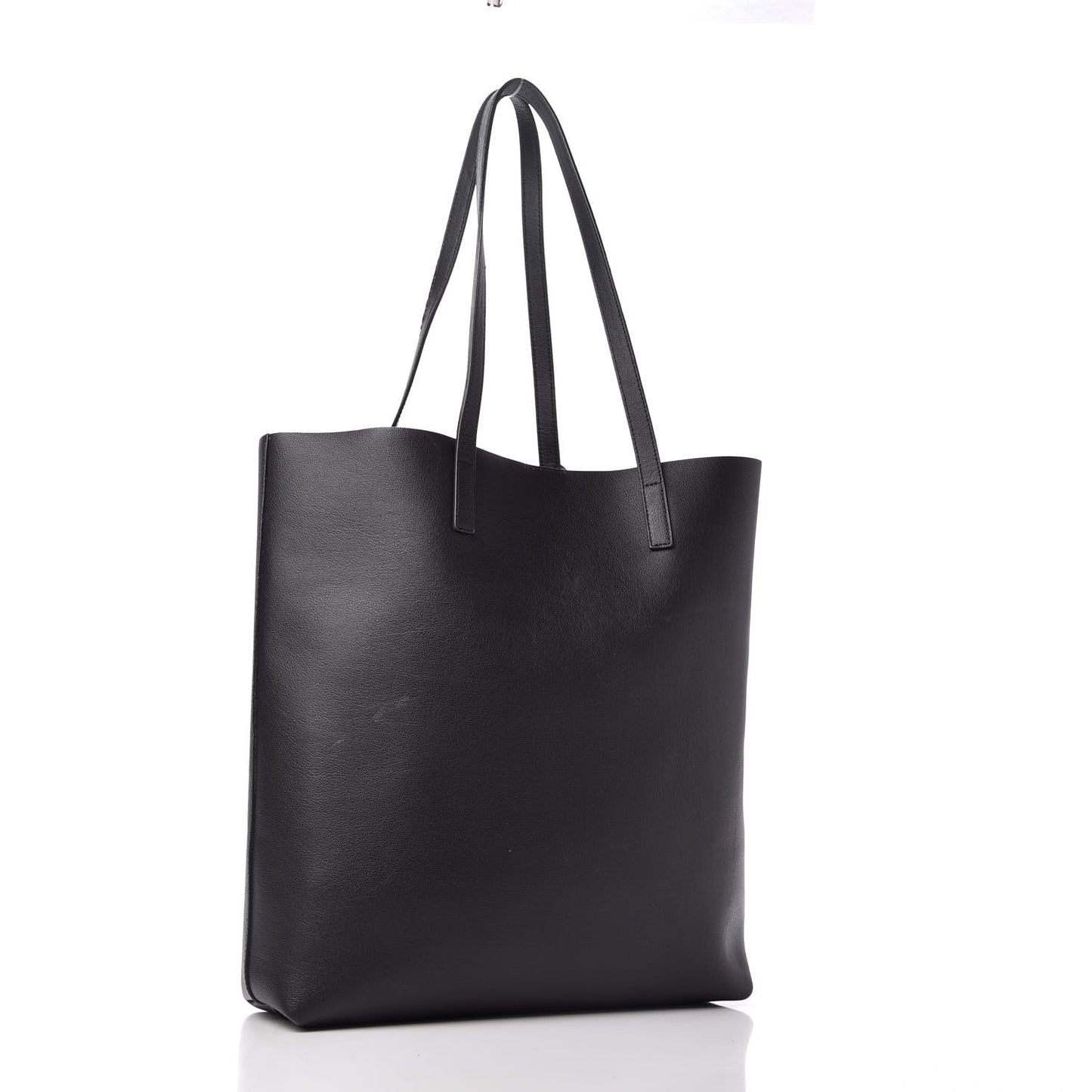 Calfskin Medium Shopping Tote Black