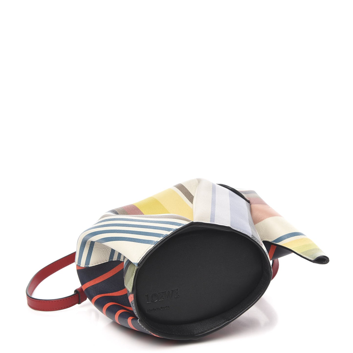 Calfskin Mini Stripe Elephant Crossbody Bag Multicolor