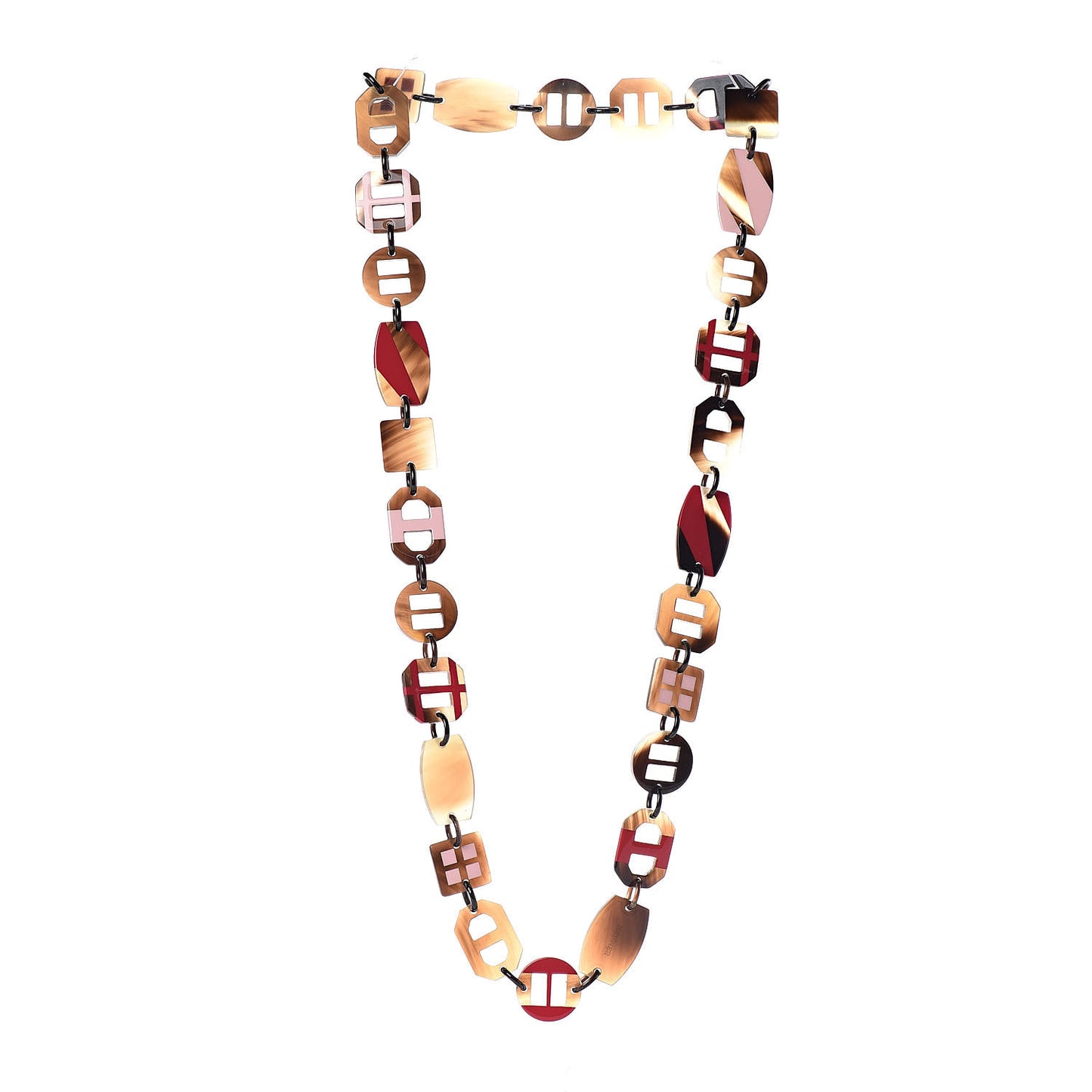 Horn Lacquer Opus Necklace Rouge Carmin Rose Boudoir