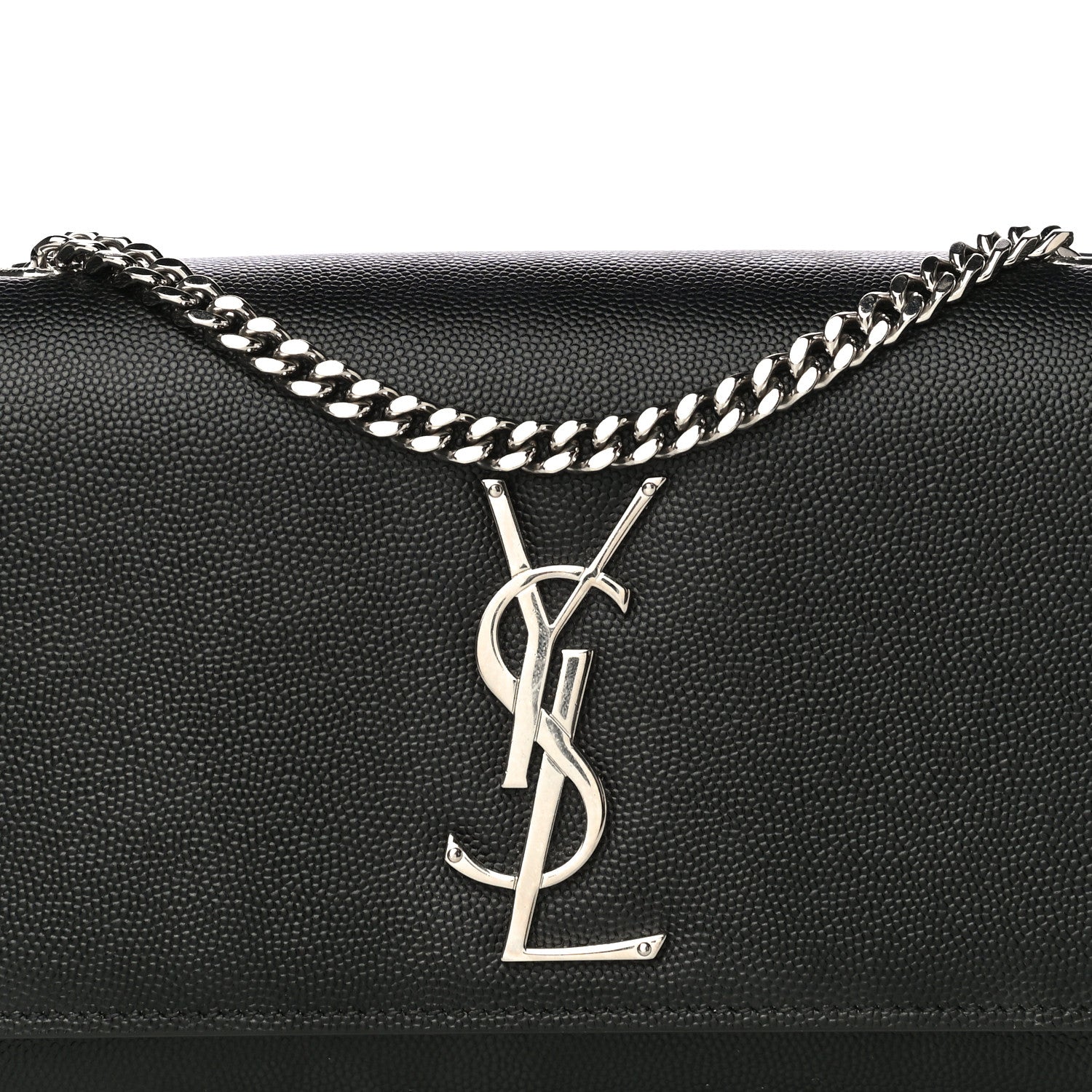 Saint Laurent Grain De Poudre Small Monogram Kate Satchel Black 10 of 10