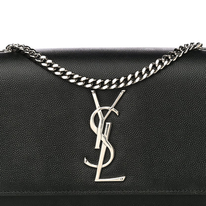 Saint Laurent Grain De Poudre Small Monogram Kate Satchel Black 10 of 10