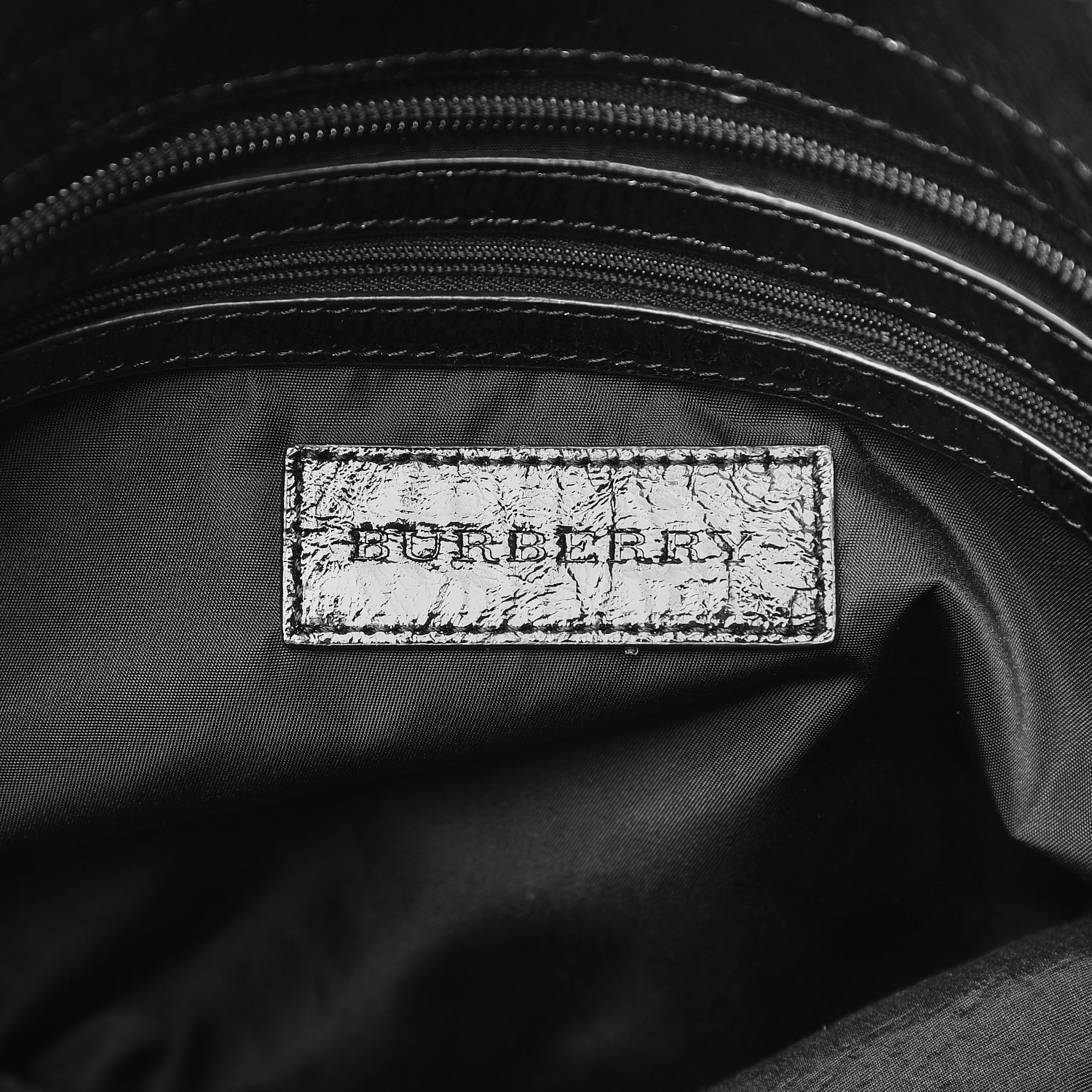 Burberry Nylon Beat Check Diaper Bag Black 6 of 10