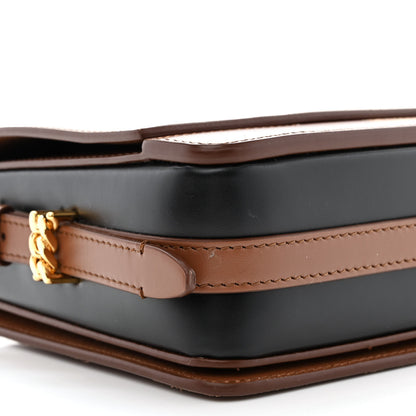 Burberry Smooth Calfskin Two Tone Small Grace Bag Malt Brown Black 9 of 10