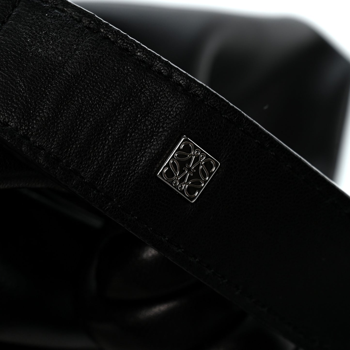 Calfskin Flamenco Knot Bag Black
