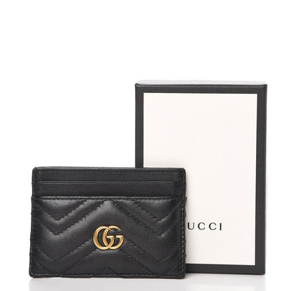Gucci Calfskin Matelasse GG Marmont Card Holder Black 9 of 9