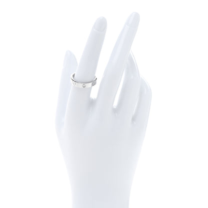 Cartier 18K White Gold Diamond 4mm LOVE Wedding Band Ring 56 7.5 2 of 5