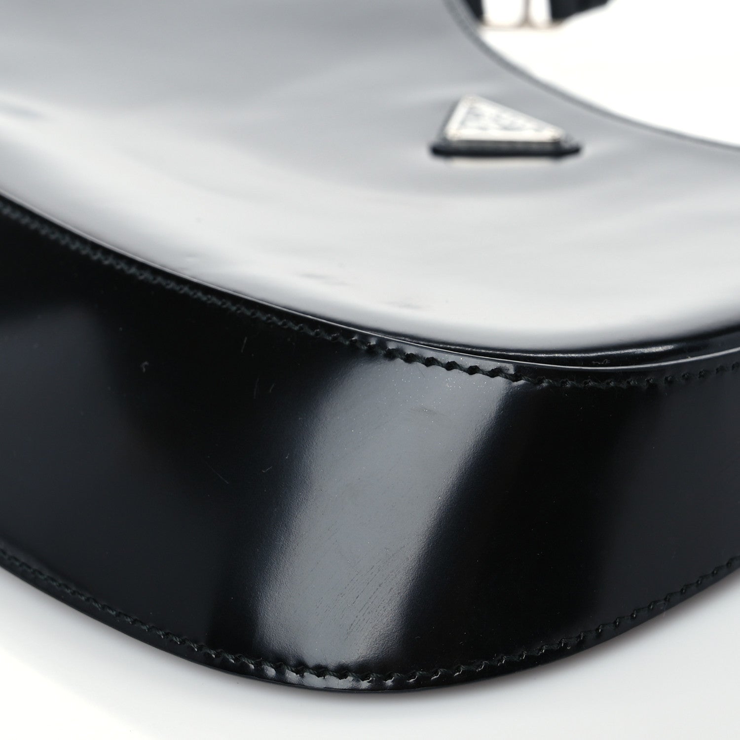 Prada Spazzolato Cleo Shoulder Bag Black 8 of 8