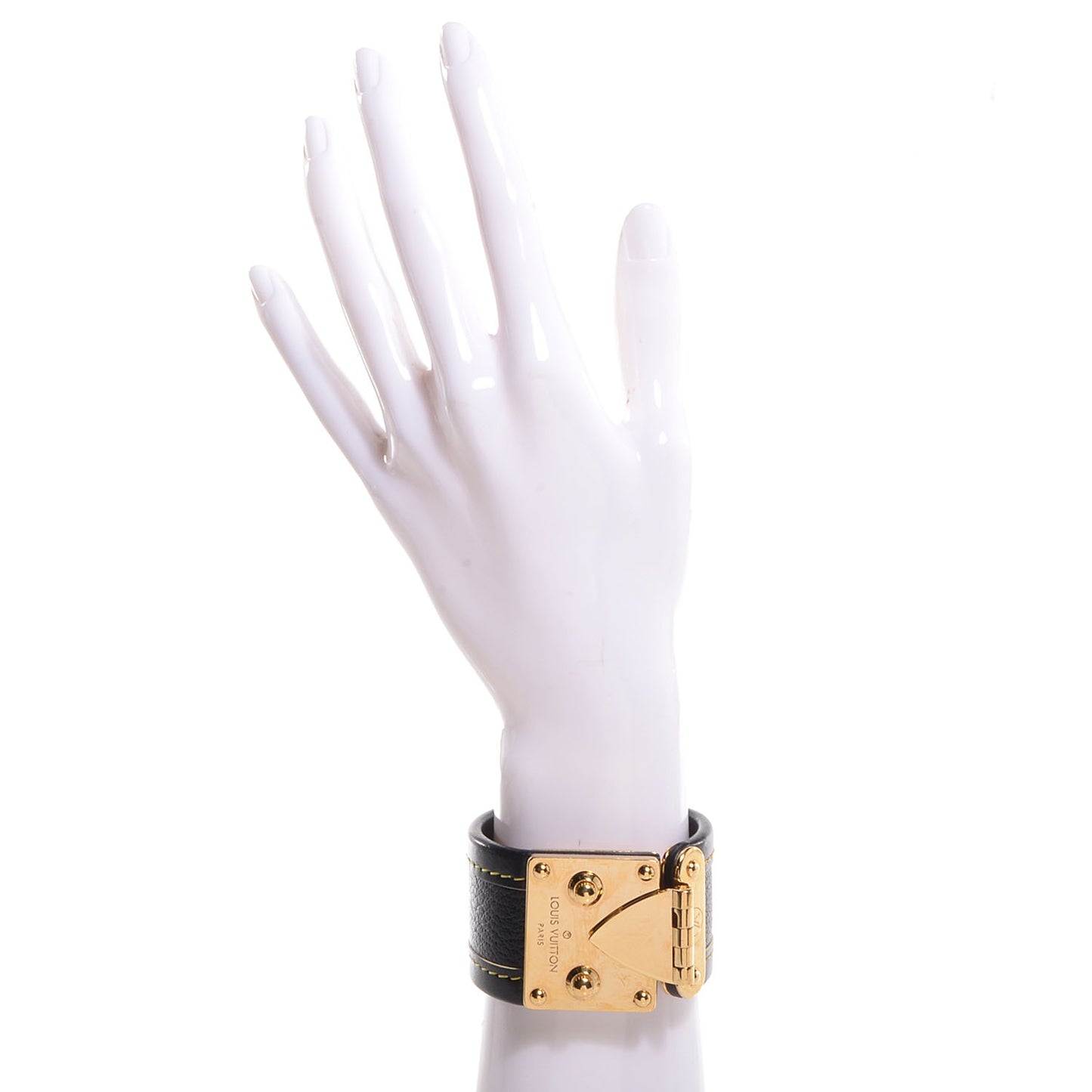 Chèvre Suhali S Lock Bracelet Small Black