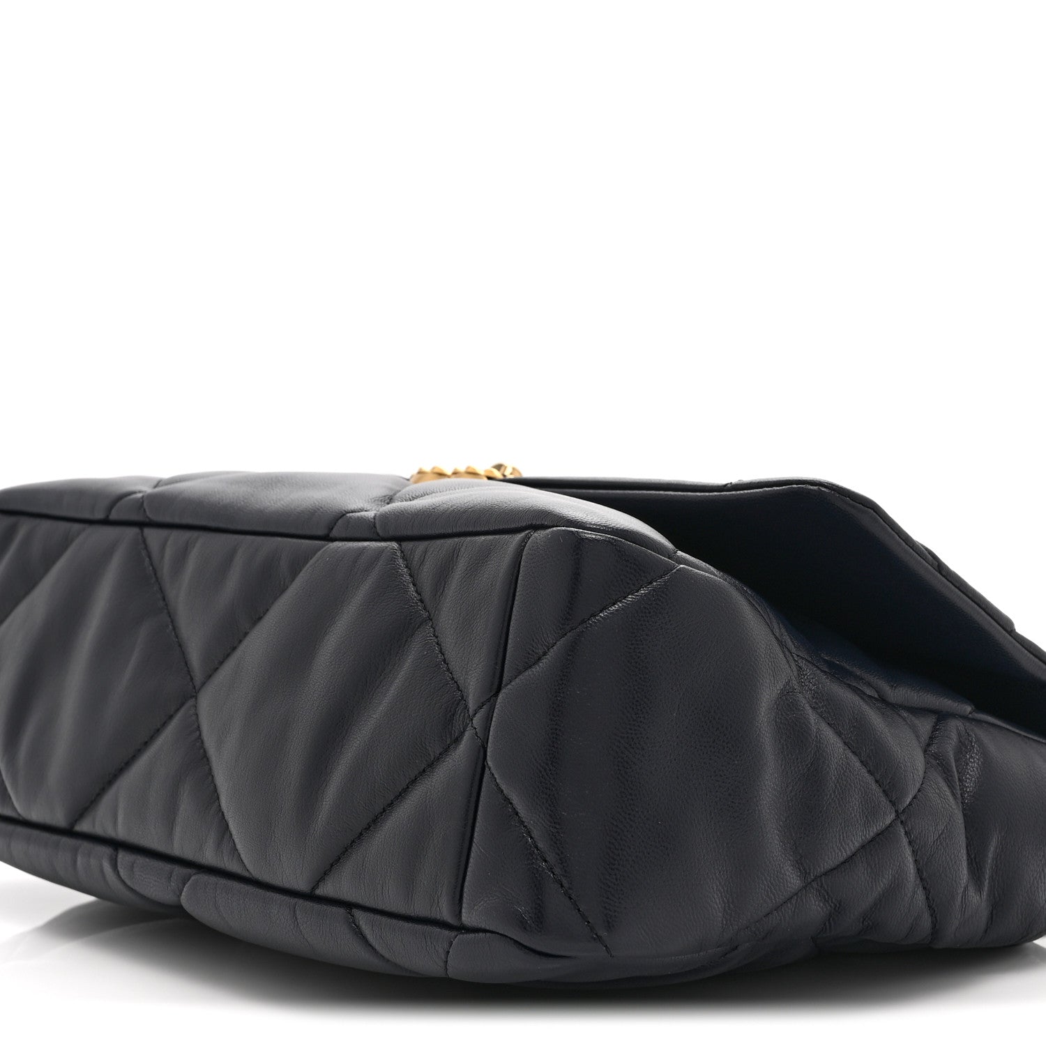 Chanel Lambskin Quilted Large Chanel 19 Flap Navy Blue 10 of 10