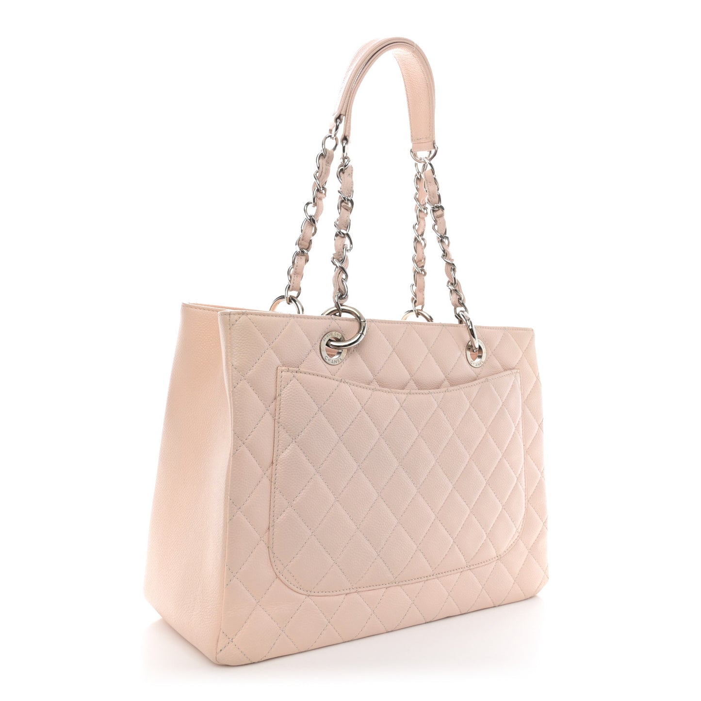Caviar Quilted Grand Shopping Tote GST Light Pink