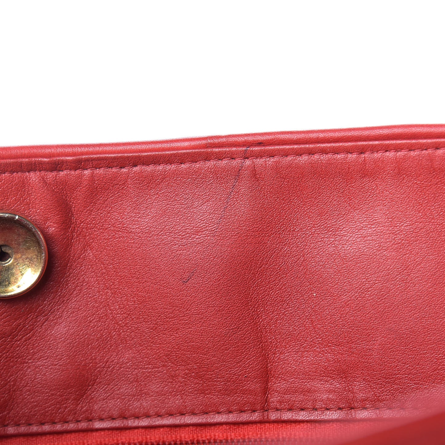 Lambskin Quilted Tote Red