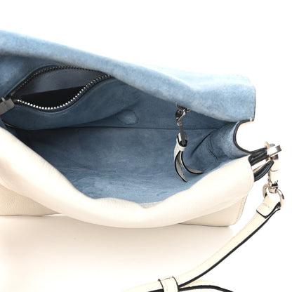 Prada Glace Calf Studded Etiquette Flap Bianco Astra 5 of 12