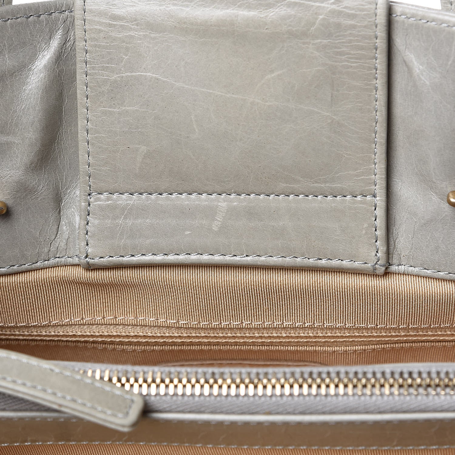 Chanel Calfskin Quilted Tote Light Grey 14 of 14