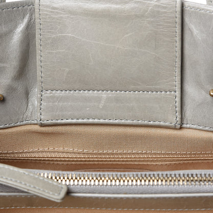 Chanel Calfskin Quilted Tote Light Grey 14 of 14