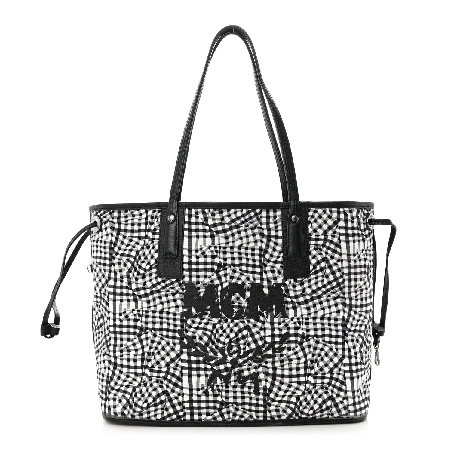 MCM Visetos Medium Liz Reversible Shopper Tote Black 3 of 17