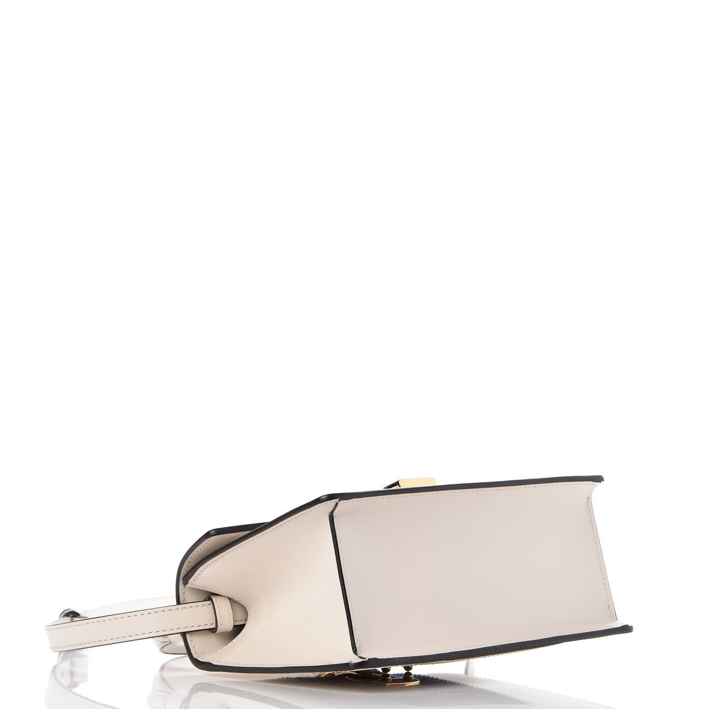 Calfskin Mini Sylvie Top Handle Bag White