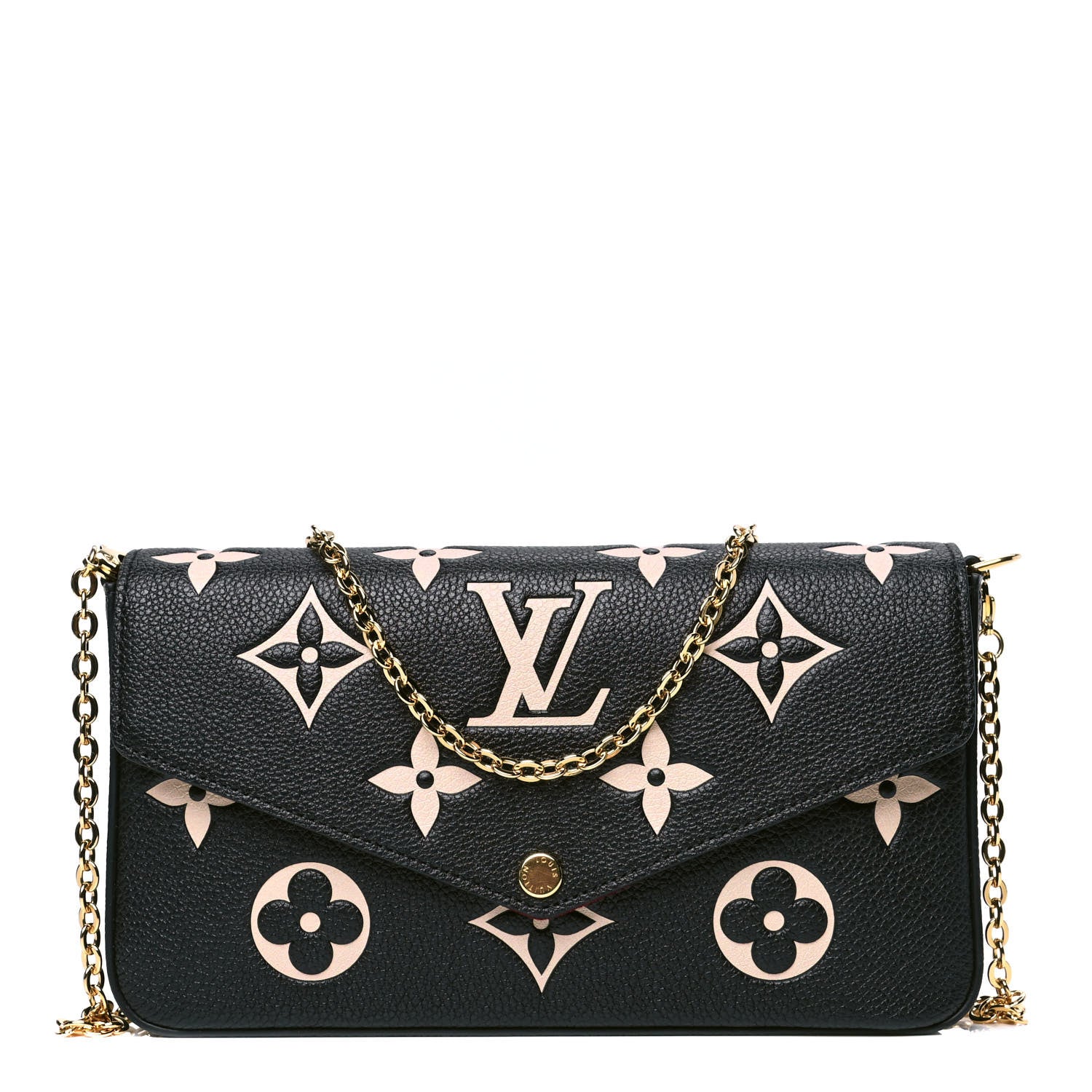 Louis Vuitton Empreinte Monogram Giant Felicie Pochette Black Beige 1 of 5