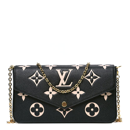Louis Vuitton Empreinte Monogram Giant Felicie Pochette Black Beige 1 of 5