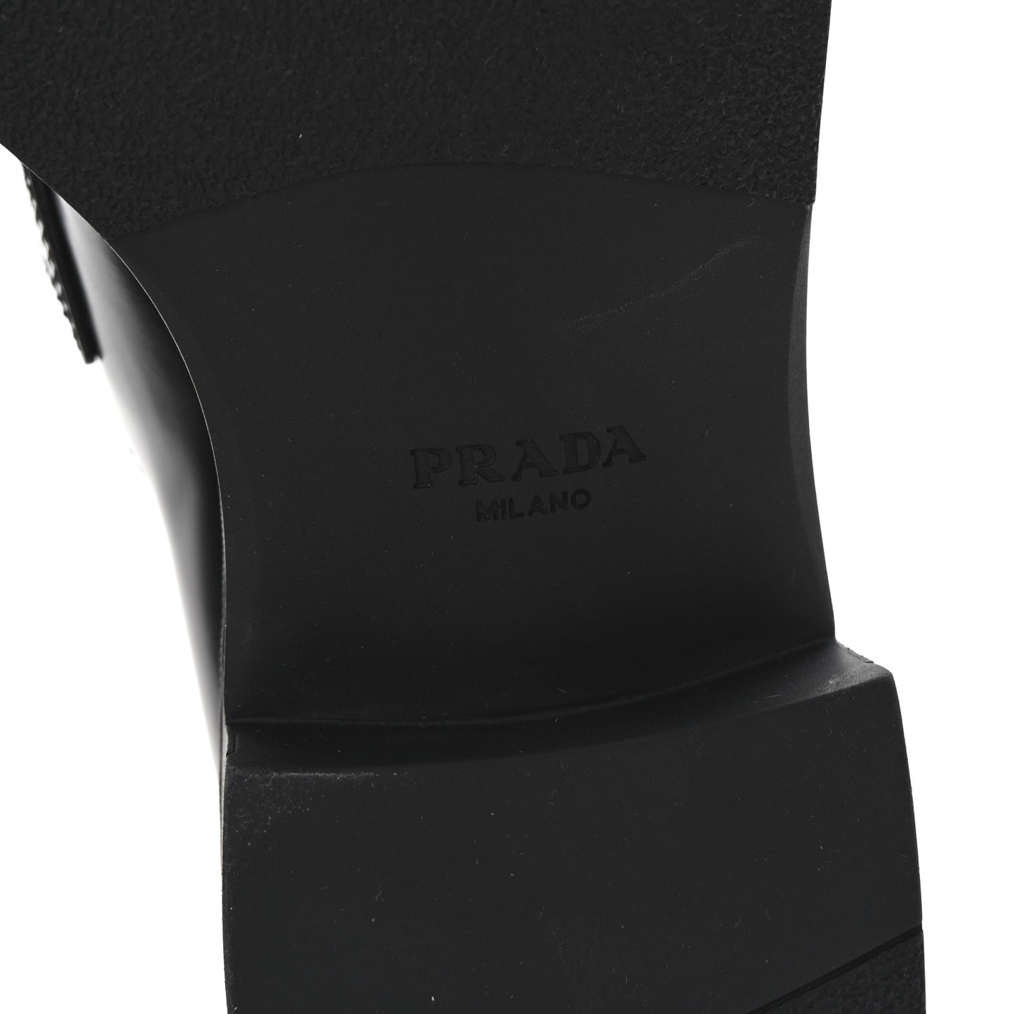 Spazzolato Metal Triangle Logo 50mm Loafers 40.5 Black