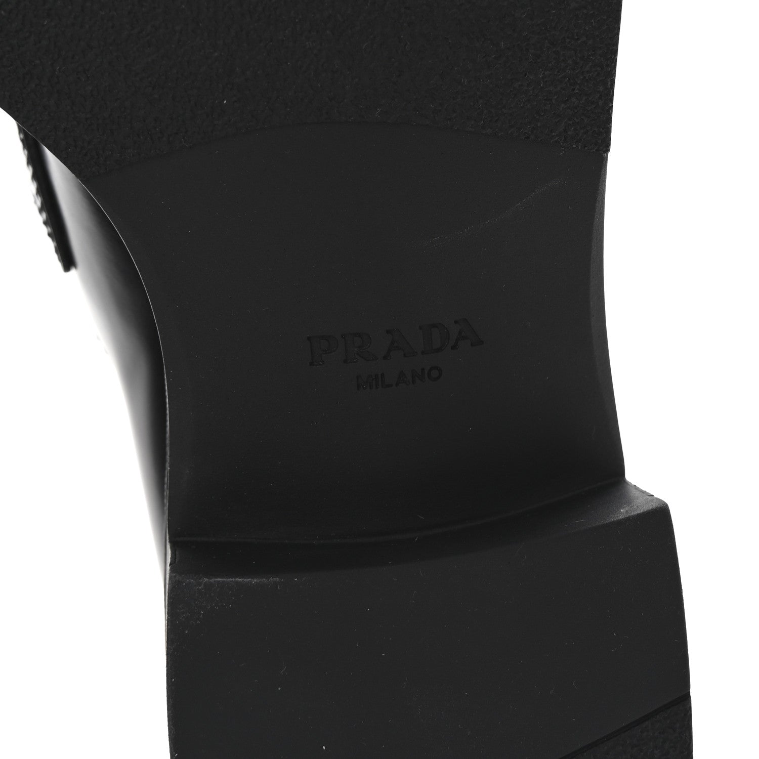 Prada Spazzolato Metal Triangle Logo 50mm Loafers 40.5 Black 7 of 10