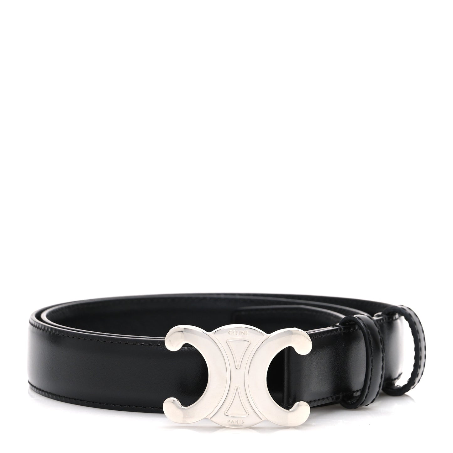 Box Calfskin Medium 25mm Triomphe Belt 80 32 Black