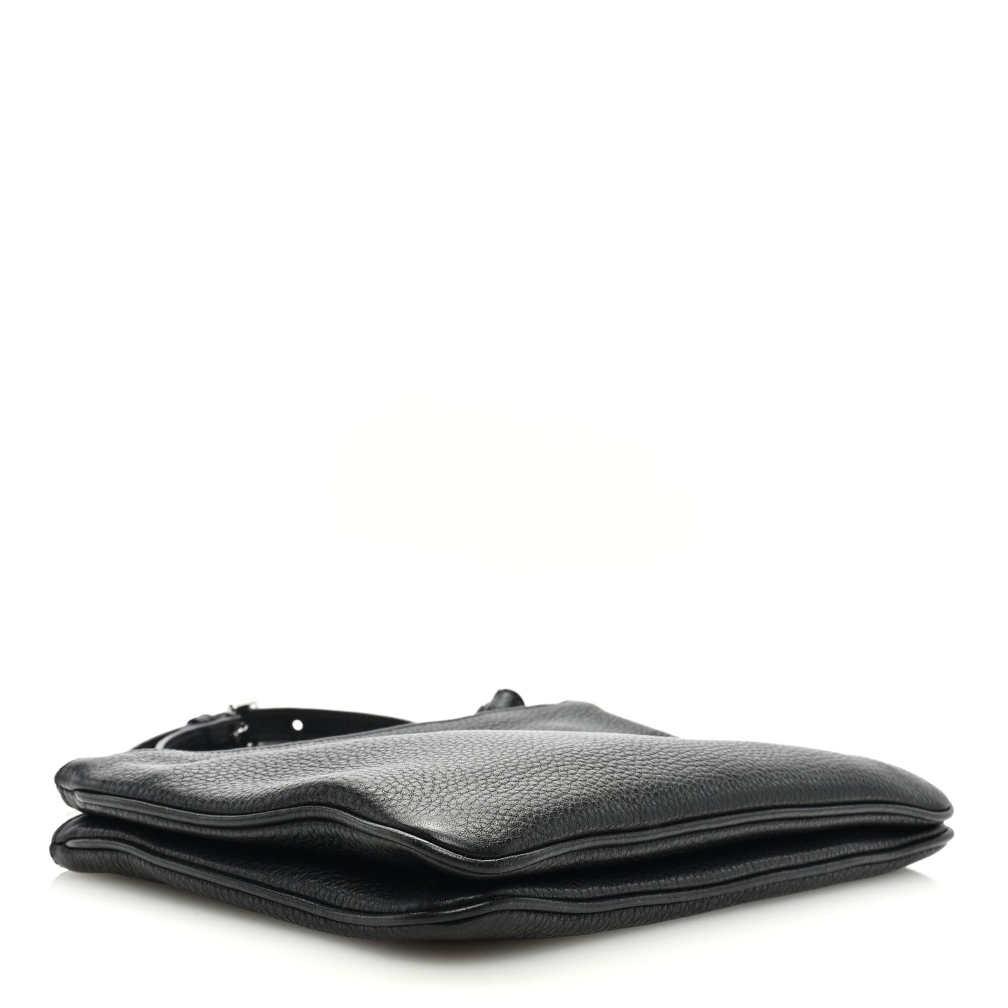 Vitello Phenix Double Zip Crossbody Bag Black