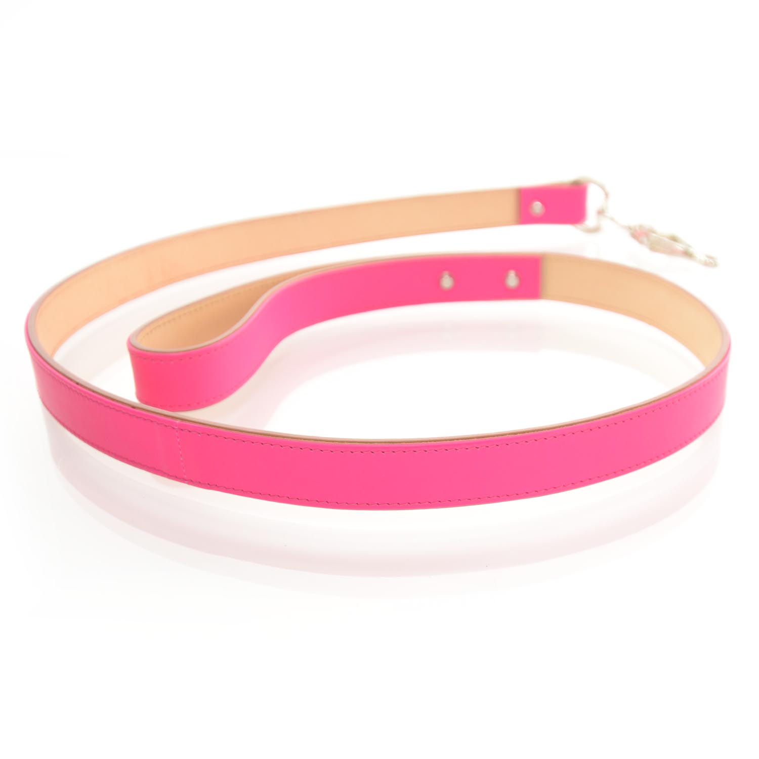 Balenciaga Leather Dog Leash Neon Pink 2 of 4