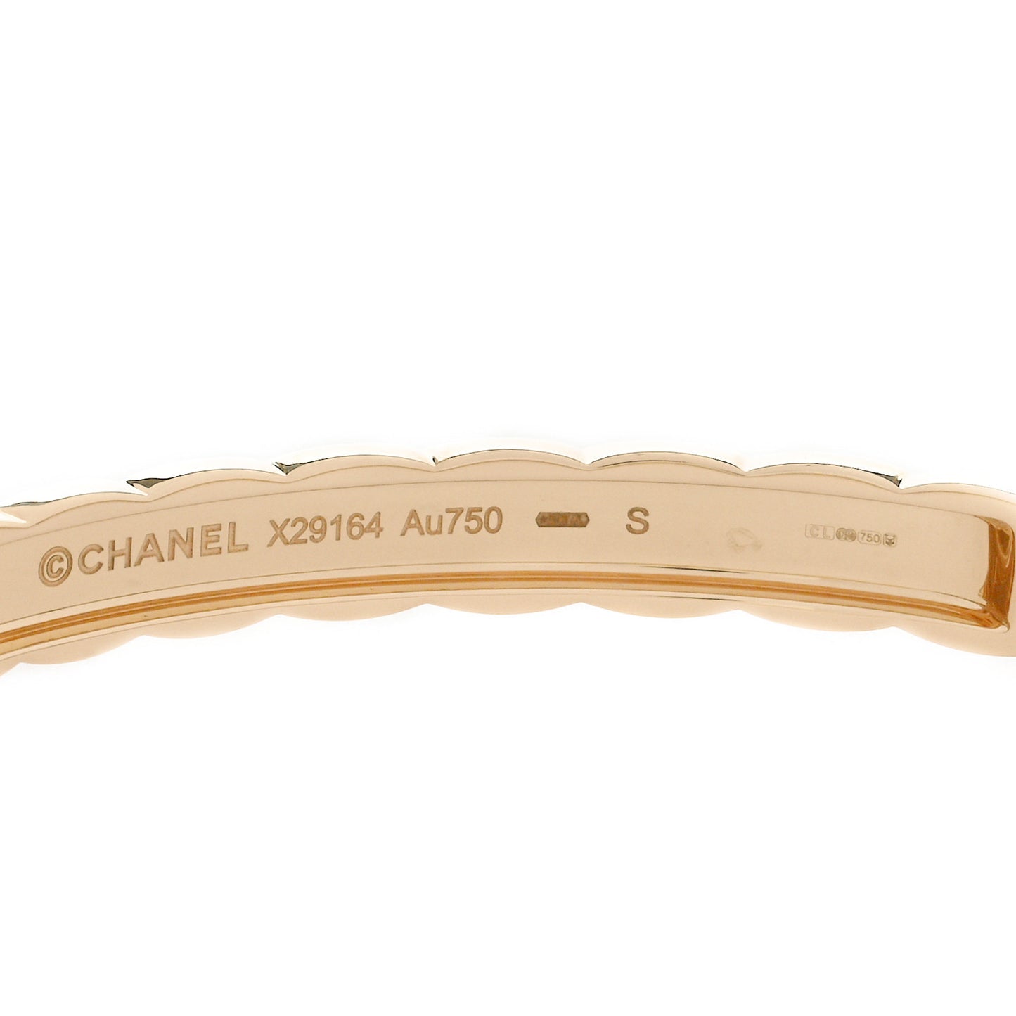 18K Yellow Gold Coco Crush Bangle Bracelet S