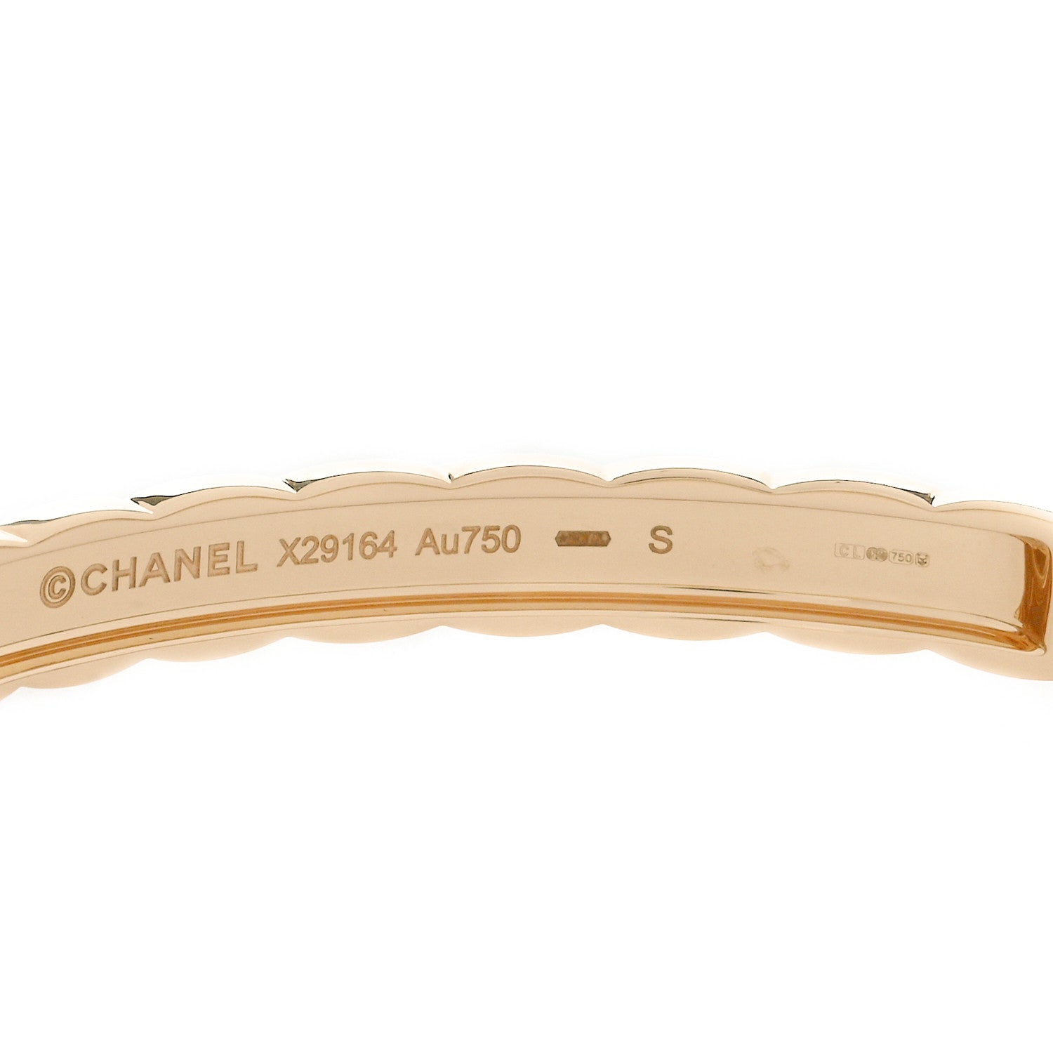 Chanel 18K Yellow Gold Coco Crush Bangle Bracelet S 4 of 5
