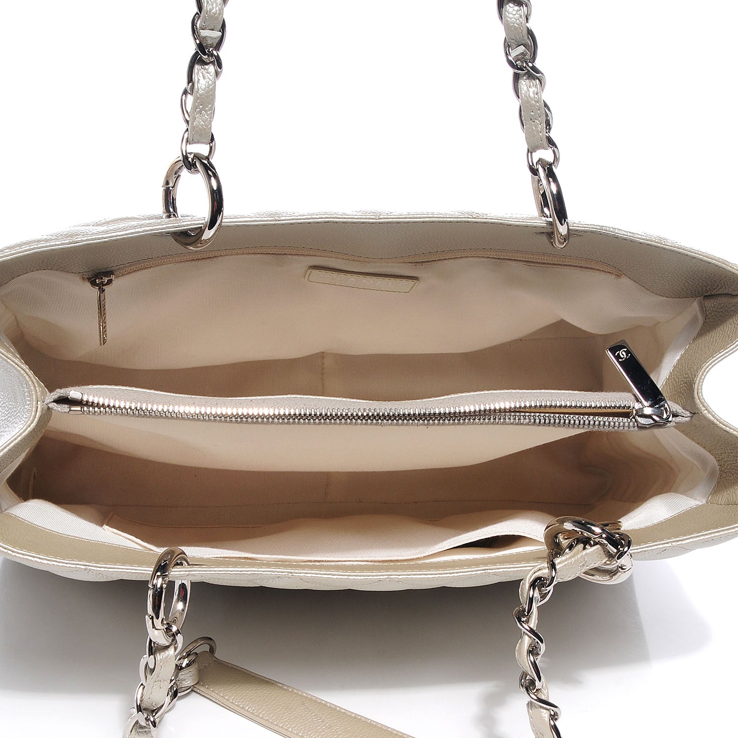 Chanel Caviar Quilted Grand Shopping Tote GST Pearl 6 of 7