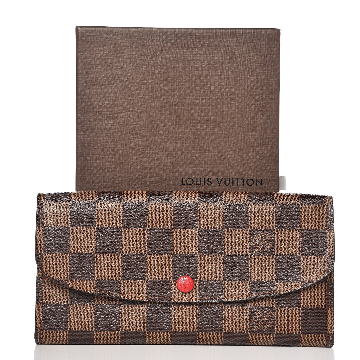 Damier Ebene Emilie Wallet Red