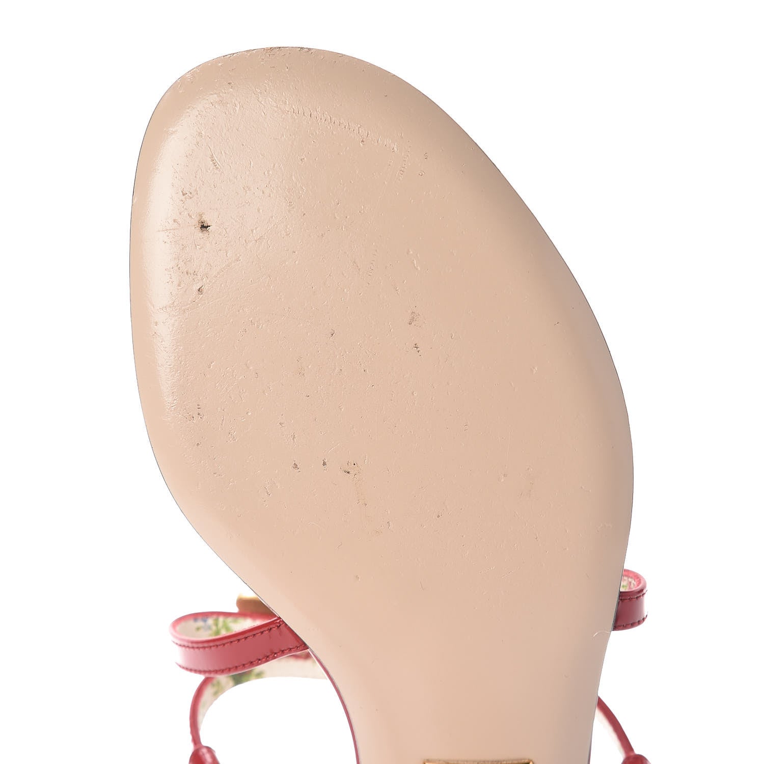 Gucci Patent Bee Thong Sandal 37 Hibiscus Red 9 of 11