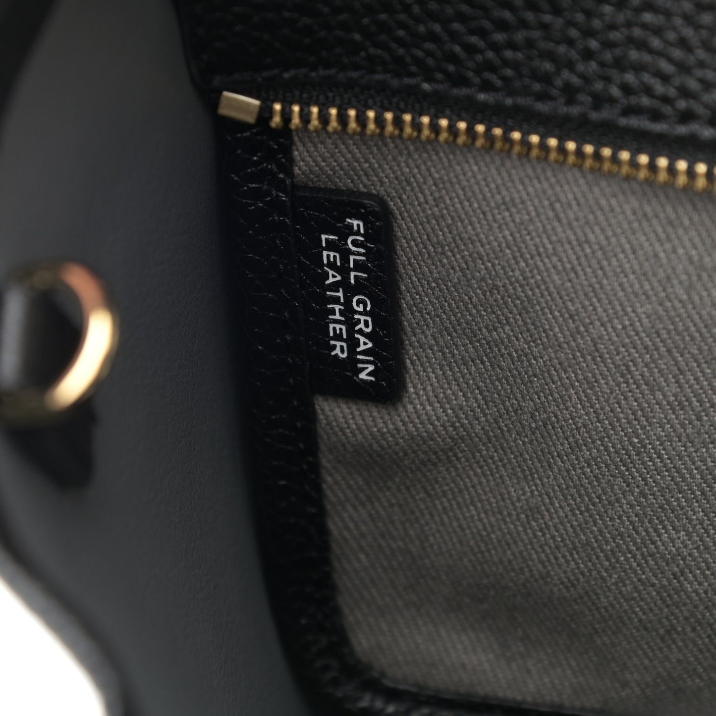 Grained Calfskin Small The Tote Bag Black