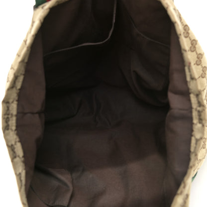 Gucci GG Monogram Medium Web Handle Vertical Tote Dark Brown 7 of 9