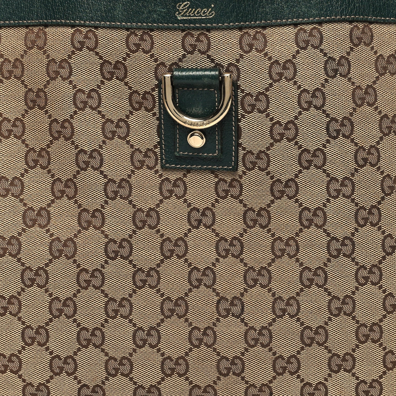 Gucci Monogram Large Abbey Tote Green 8 of 13