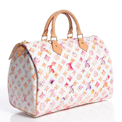 Louis Vuitton Watercolor Aquarelle Speedy 35 White 3 of 7