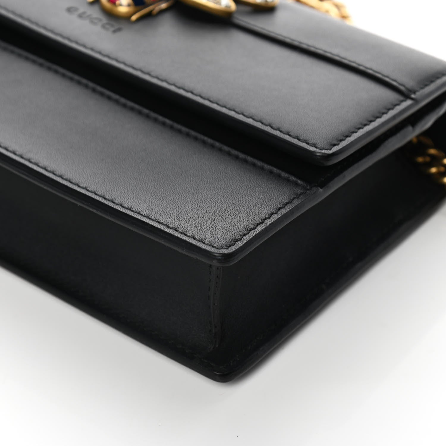 Gucci Calfskin Queen Margaret Chain Wallet Black 6 of 11