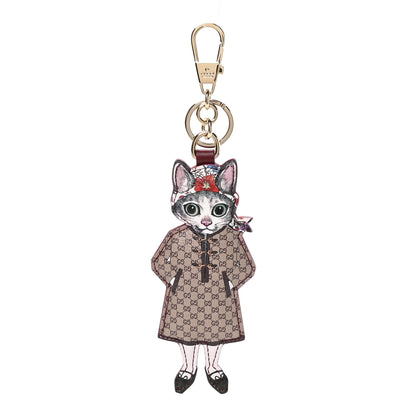 Gucci x YUKO HIGUCHI GG Supreme Monogram Cat Key Charm 1 of 3