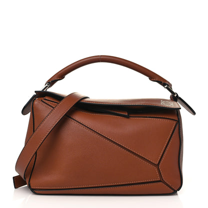 Loewe Calfskin Small Puzzle Bag Tan 1 of 8